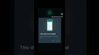 WhatsApp introduces “Chat Lock” feature🤩🤩#cybersecurity #security #privacy #whatsappsecurity