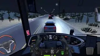 Driving through a tunnel at night in new USA map | Bus Simulator Ultimate Update 1.3.2 Gameplay #11