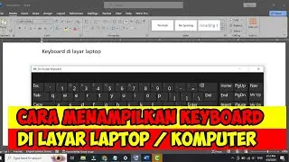 cara menampilkan keyboard di layar laptop / komputer