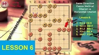 Chinese Chess Strategy LESSON 6: Same Direction Canon Vertical Chariot vs Horizontal Chariot