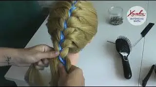 Нарядная прическа для девочек Коса с лентой