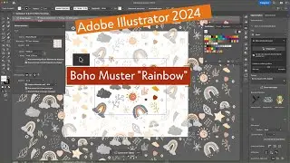 Ein Boho Endlos Muster mit Adobe Illustrator erstellen.