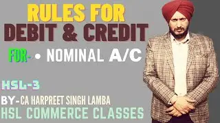 Rules of Debit and Credit | Nominal Account | Basics Concepts of Accounting | Rules for Nominal A/c