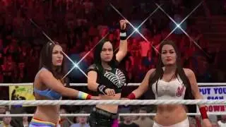 WWE 2K15 AJ Lee, Nikki Bella, & Brie Bella Triple Powerbomb