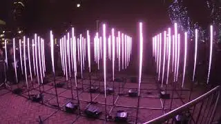Winter Lights Festival, Stratum by Studio Chevalvert, Canary Wharf 2020