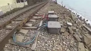 Срочно опасность катастрофы от РЖД рухнула подпорная стена в море Лазаревское Сочи 4К