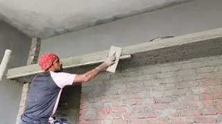 Plastering techniques_ Home Bedroom Sunshade  Bottom Plastering | Loft sunshade plaster with Perfect