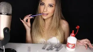 KIRTASİYE MALZEMELERİ YEDİM📚  YENİLEBİLİR Tutkal, Uç| TÜRKÇE ASMR MUKBANG