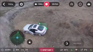 Parrot BEBOP 2. Test "Follow me" - GPS & visual tracking. (Free Flight Pro - ANDROID)