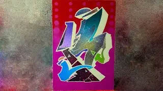 Graaffiti art, letter K. Граффити алфавит, буква К. Арт процесс