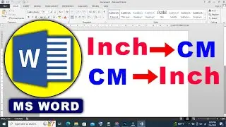 How to change inches to cm in Microsoft word | cm to inch in MS Word | MS Word Tutorial