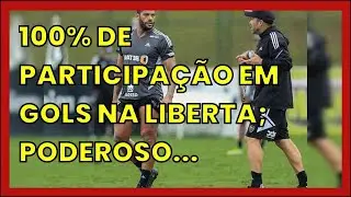 100% DE PARTICIPAÇÃO EM GOLS NA LIBERTA; PODEROSO ATACANTE DO GALO É REFERÊNCIA...