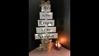 DIY Faux Wood Christmas Tree Using Supplies You Have At Home