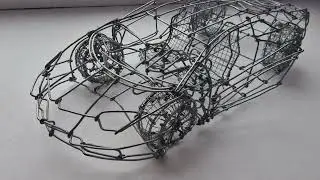 Lamborghini Aventador from wire hand made