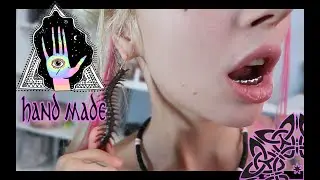 Сделала сережки из многоножки