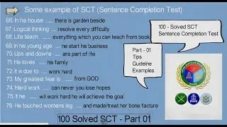 sentence completion test issb || Solved SCT || Guideline of SCT || Part-01