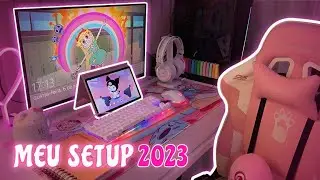 DECORANDO MEU SETUP + MINI TOUR 🩷🖥️