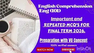Eng(101) Final Term MCQS preparation 2026/Important Eng(101) Finalterm Preparation 2026.