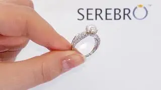 Серебряное кольцо с жемчугом 