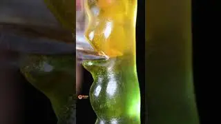 Gummy Worm Cutting ASMR Macro Video