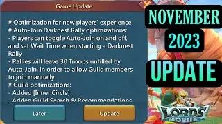 Lords Mobile November 2023 Update | Lords Mobile New Update | Lords Mobile New Upcoming Update
