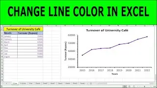 How to Change the Color of Line in Excel Line Graph | How to Change Chart Color in Excel