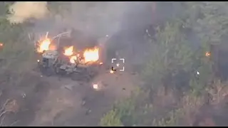 РСЗО «Град» уничтожена ракетным ударом «HIMARS», около н.п. Костогрызово.