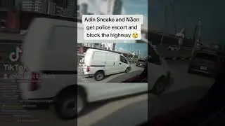 Adin Sneak and N3on get police escort #adinross #sneako #n3on