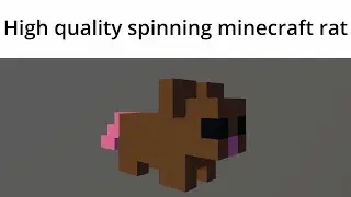 High quality horizontally spinning minecraft rat