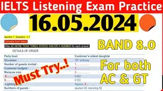 IELTS Listening Practice Test 2024 With Answers || 16.05.2024 || IELTS Listening Practice Test