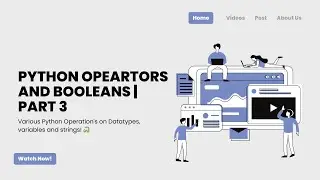 Python Operators and Booleans | Part 3 | Atharv Shinde