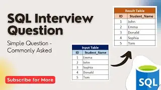SQL Interview Question || School Seat Arrangement || Commonly Asked SQL Screening Question || SQL