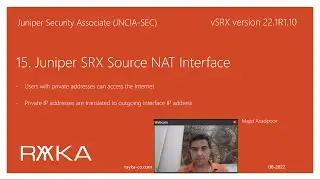 15. Juniper SRX Source NAT Interface