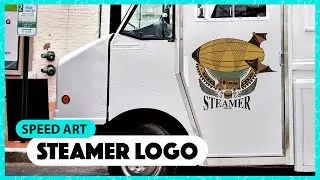 Speed Art | Sketch + Ilustração de logo Steamer