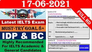 Latest IELTS Exam Listening Test With Answers | IELTS Listening Test 2021 | 17-06-2021