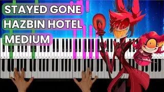 Stayed Gone On Piano | Hazbin Hotel Medium Piano Tutorial - Learn Piano