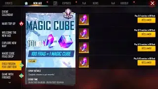 Today Got Free Cube Magic😱 100 FRAG Cube Magic🎁 free fire
