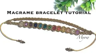 RAINBOW COLORED BEADS BRACELET  - MACRAME BRACELET TUTORIAL - MYOW#99