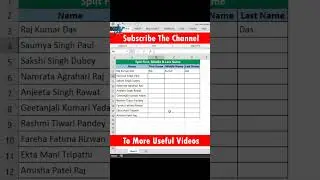 Extract First Middle and Last Names 😮 Interview Trick Flash Fill 