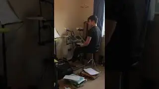 Ziggy Stardust - drumming at home during lockdown