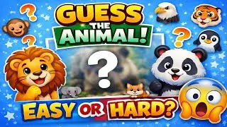 Guess the Animal by Emoji 🐘🐼🦁 | Fun Emoji Quiz Challenge | Easy to Hard