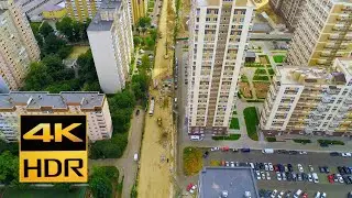 Аэрооблет метро на Виноградарь (весь маршрут). 4К HDR. 13.08.2020