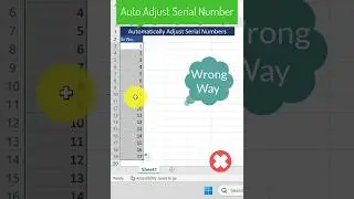 Excel Trick 3:Auto Adjust Serial Number 🤩
