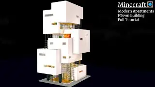 Minecraft Modern Skyscraper Tutorial.  The Ftown Builing Full Tutorial!