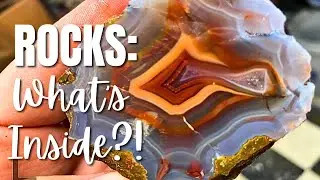 CUTTING AGATES, Jasper, Thundereggs and more - What's Inside?!