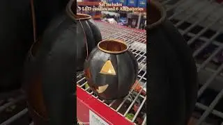 Member's Mark Pre-Lit Black Metal Jack-O-Lantern Set Display at Sam's Club