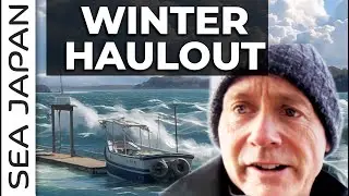 Cold Winter Haul-out in Japan for our  Wharram Catamaran