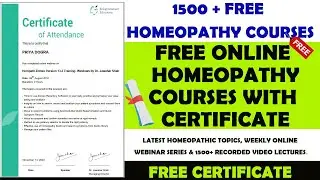 BHMS Courses | Free Online Homeopathy Courses with Certificate | Free Medical Courses