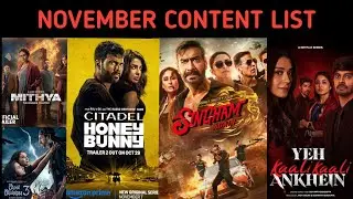 Upcoming Web Series And Movies Of November 2024|Yeh Kaali kaali ankhein season 2, Jiocinema, Netflix
