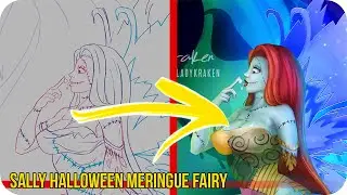 Sally Halloween Meringue Fairy - Steps Digital Painting Tutorial